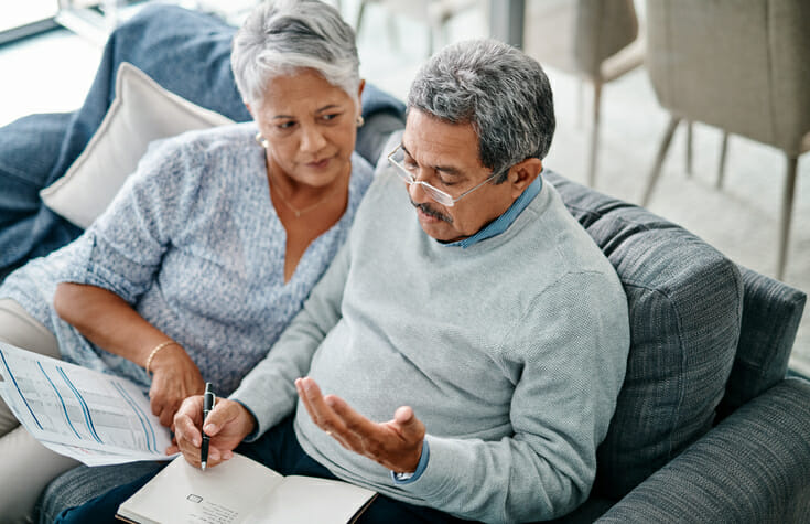 A husband and wife review the meaning of the secondary or contingent beneficiary.