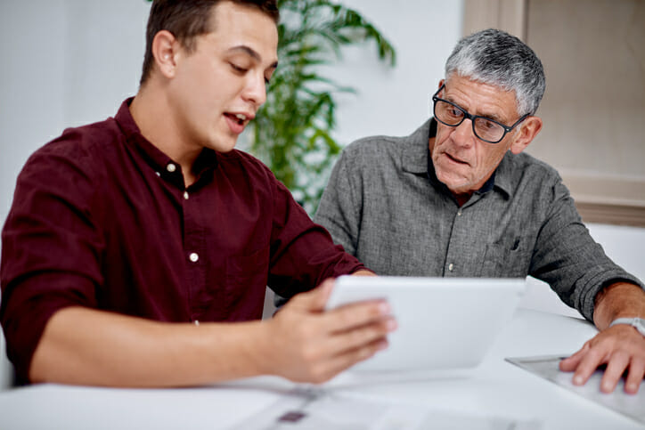 A father and son review the contingent beneficiary meaning.
