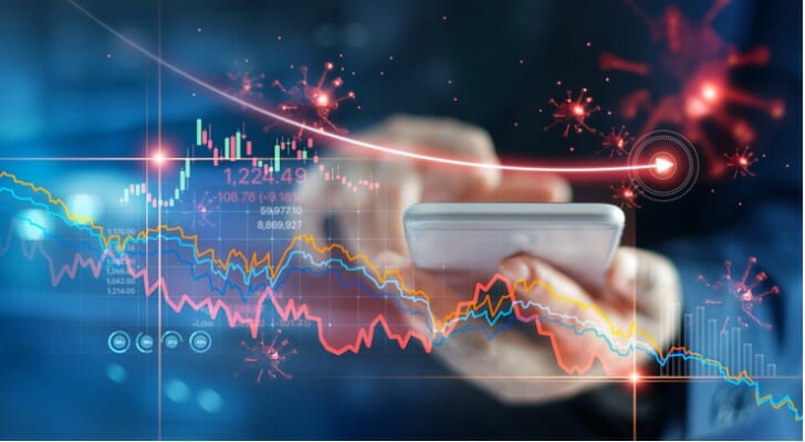 Mobile device being used to invest.