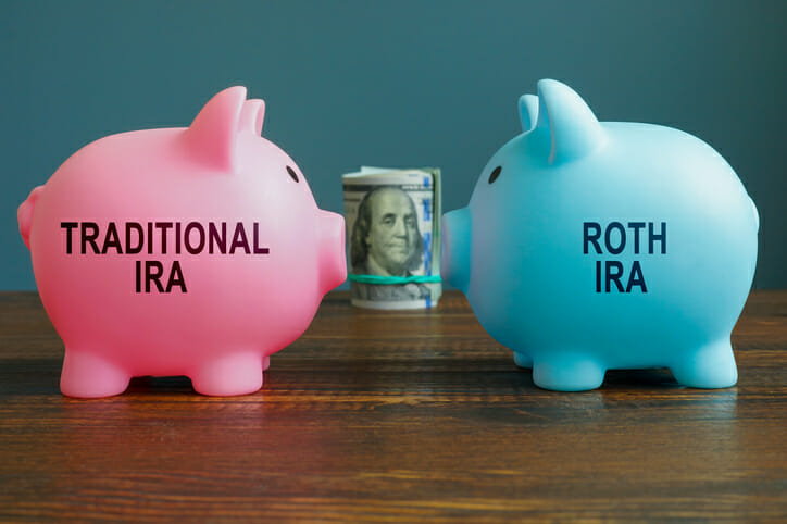 Among the different types of individual retirement accounts (IRAs) are traditional IRAs and Roth IRAs.