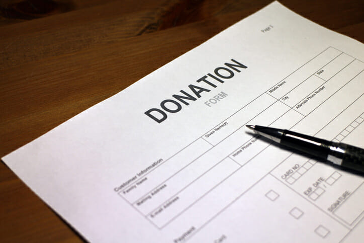 A donation form.