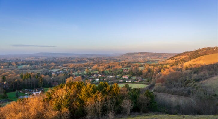 A image of the countryside in the United Kingdom (U.K.).