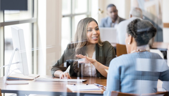 A lender and client discuss mortgages for high-net-worth individuals.