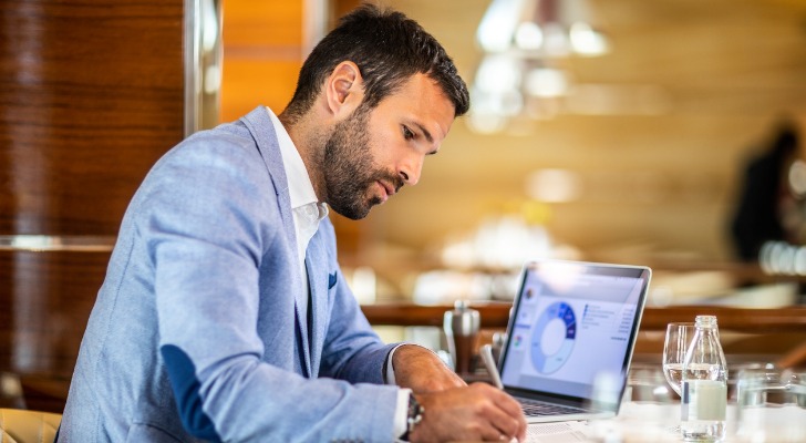 A man engaging in proper financial planning.