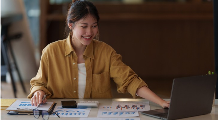 A financial advisor reviewing referrals.