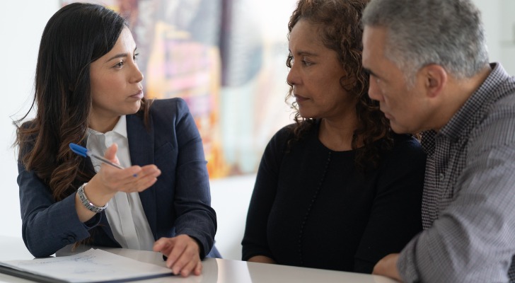 Couple learning that they are inheriting property