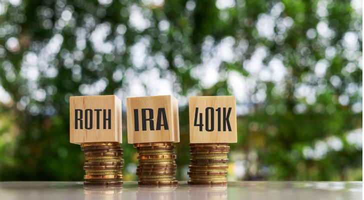 Three stacks of coins