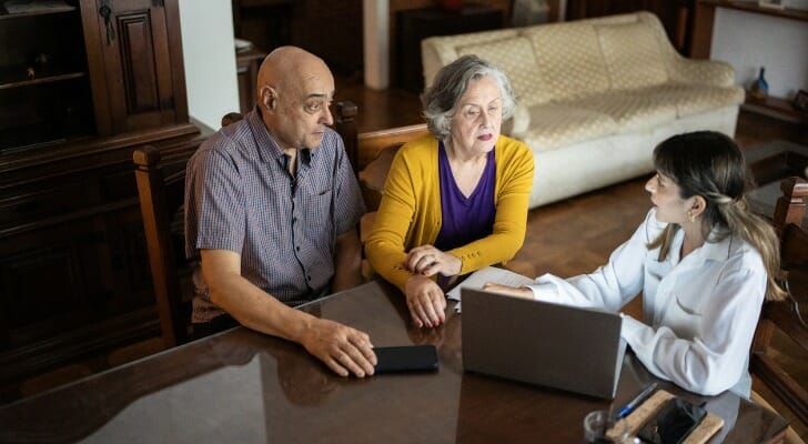 A couple ask their advisor, "How can I avoid paying taxes on retirement income?"