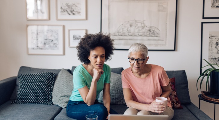 Two women review whether the younger can retire at 30 with $2 million.