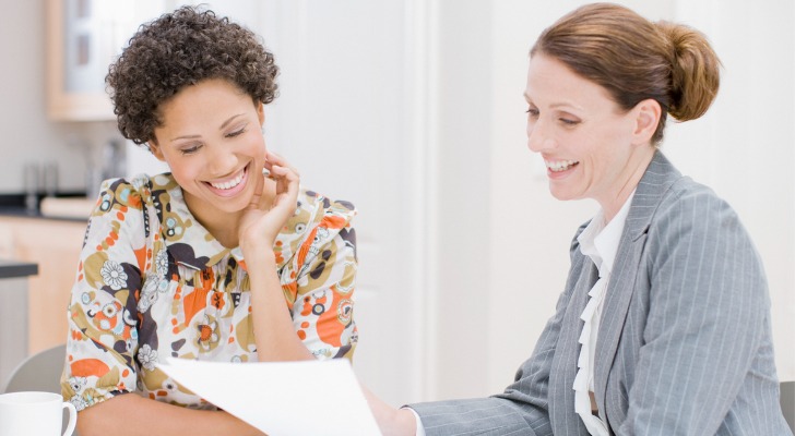 A financial advisor discussing future steps with a client.