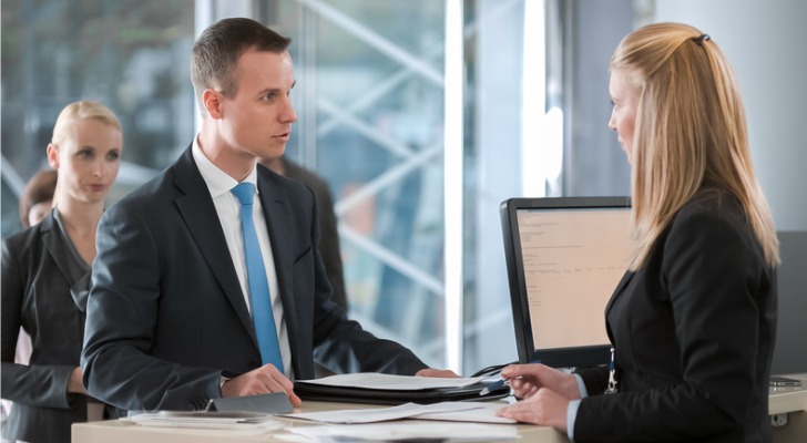 A lower income individual working with a financial advisor