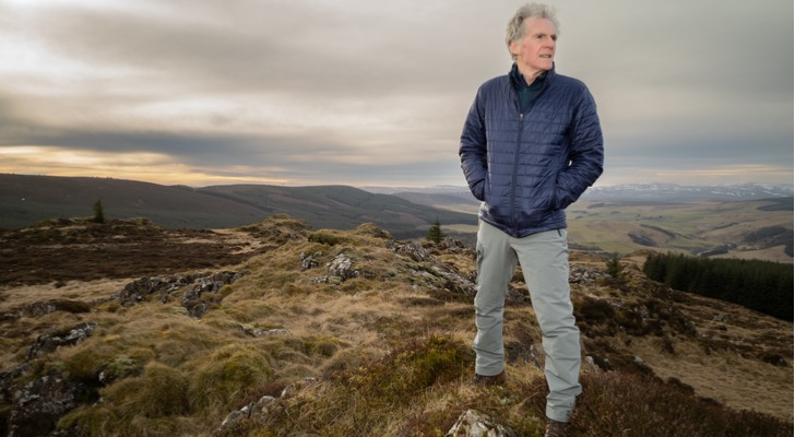 Retired man taking a walk