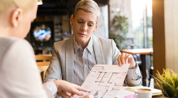 A financial advisor explaining how a variable annuity could fit into their retirement plan.