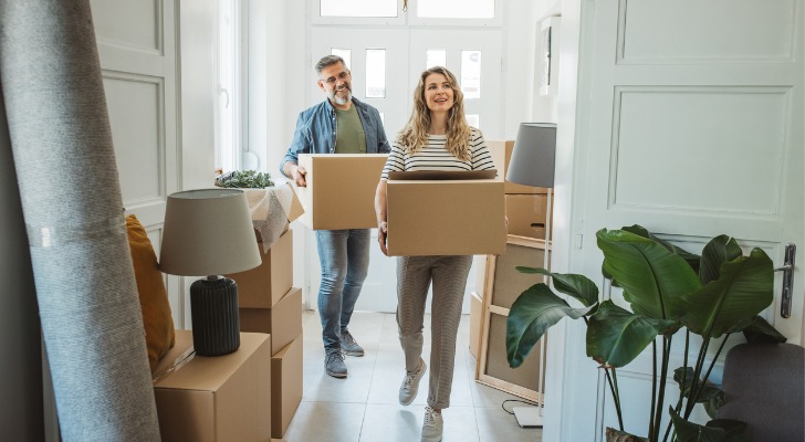 A married couple moves into a home they own as tenants by the entirety.