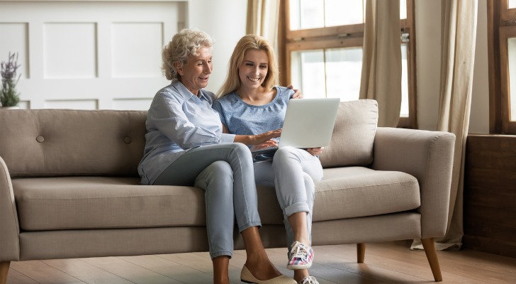 A mother and daughter review how much they earned in long-term investments after an initial negative carry.
