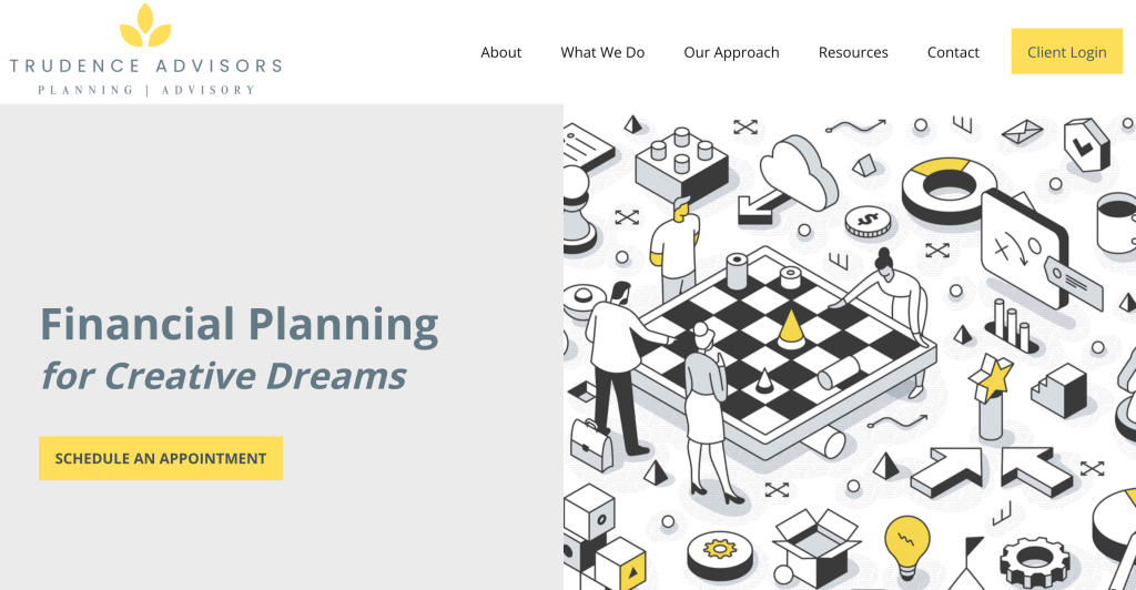 Advisory firm website for Trudence Advisors.