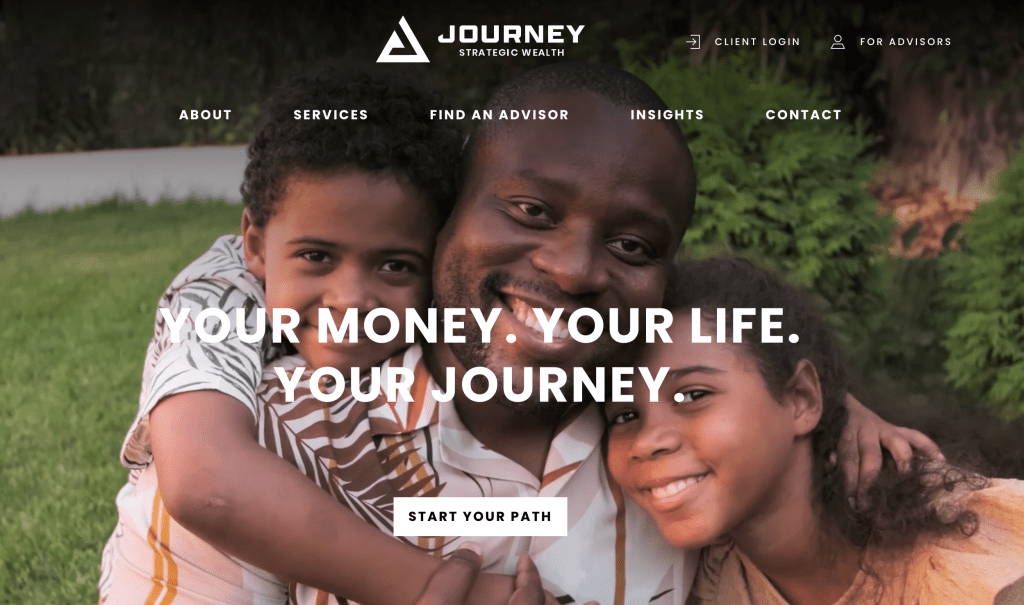 Advisory firm website for Journey Strategic Wealth.