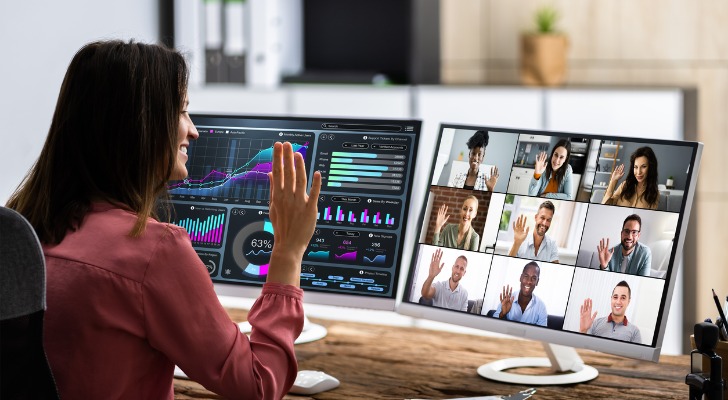 A financial advisor uses a webinar to connect with new clients.