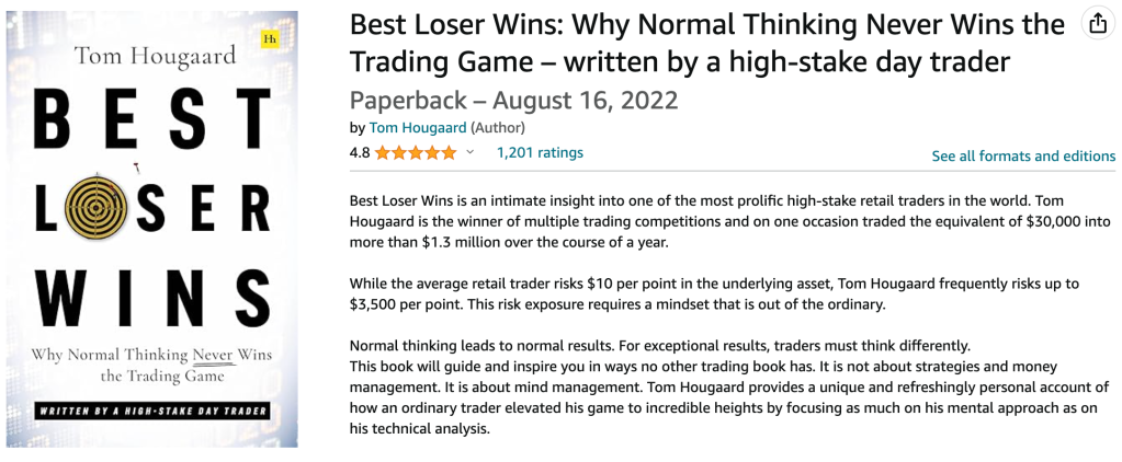 Books for Stock Traders: “Best Loser Wins: Why Normal Thinking Never Wins the Trading Game” by Tom Hougaard