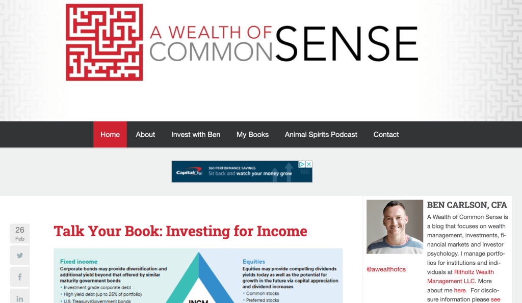 Popular Financial Influencers for Advisors to Follow: Ben Carlson