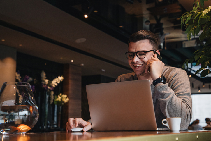 A man preparing for an entry-level job in wealth management.