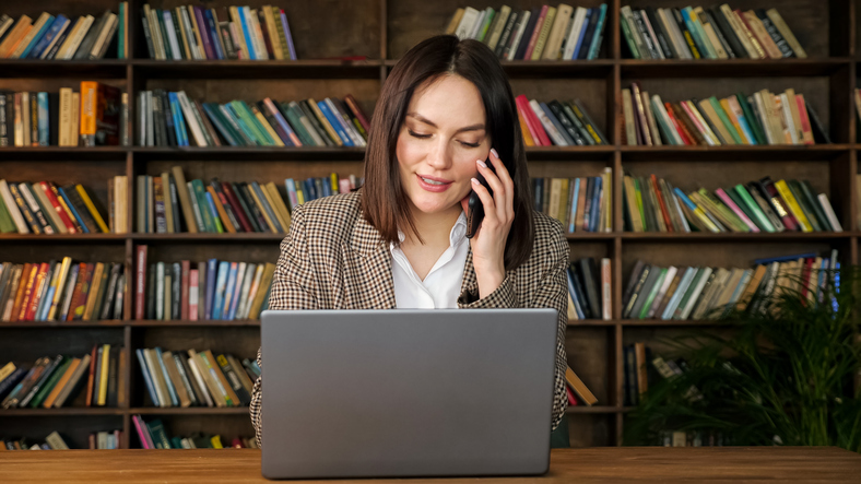 A financial advisor keeping track of deductible expenses for her business.