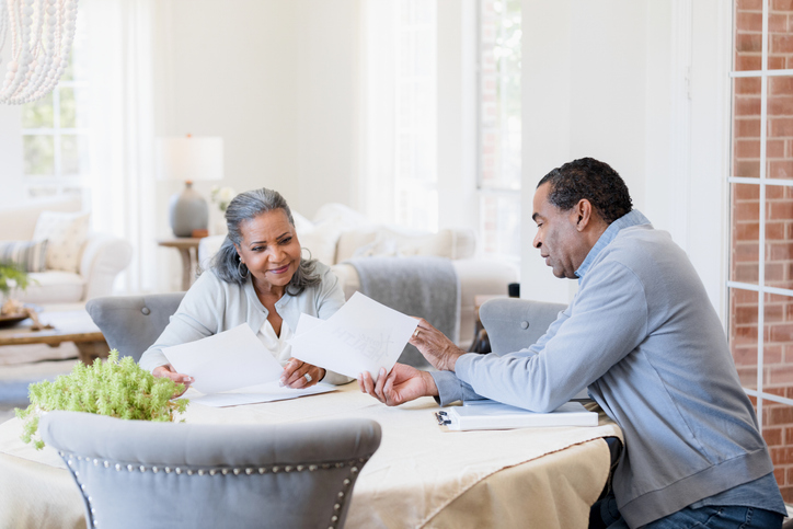 Grandparents reviewing how much child support gets paid for their granddaughter.