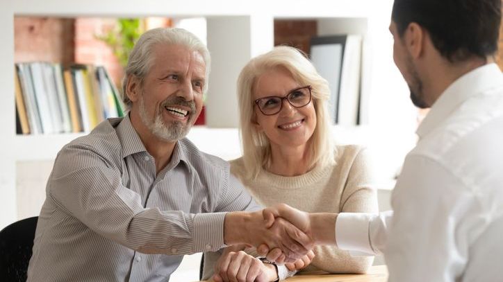 A couple meets with an estate planner.