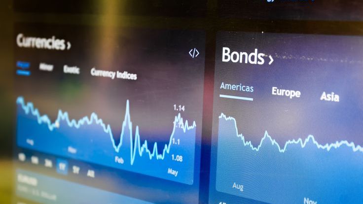 American bonds on a stock market perspective dashboard.