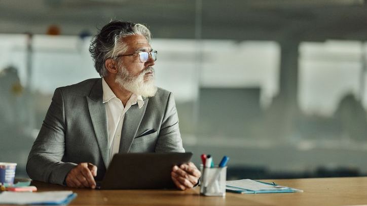 A man contemplates whether he'll take a lump sum payment or a series of monthly pension payments.