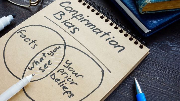 A Venn diagram shows a simple explanation of how confirmation bias works.