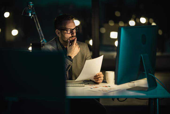 A small business owner searching for a financial advisor.