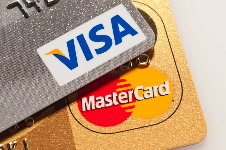 A Visa credit card.