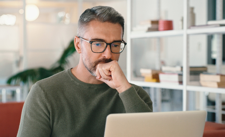 A man researching how to use life insurance for retirement.