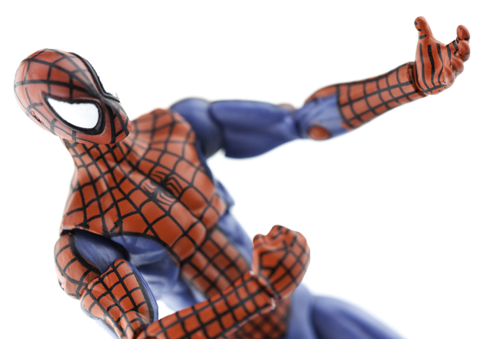 Spider-Man action figure posed for a photo.