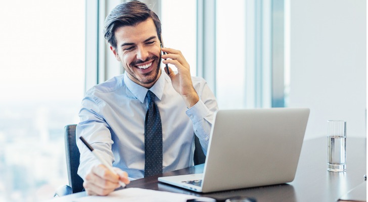 A financial advisor calls a prospective client to discuss their financial needs.
