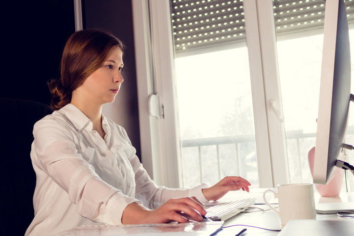 An investor reviewing her portfolio.