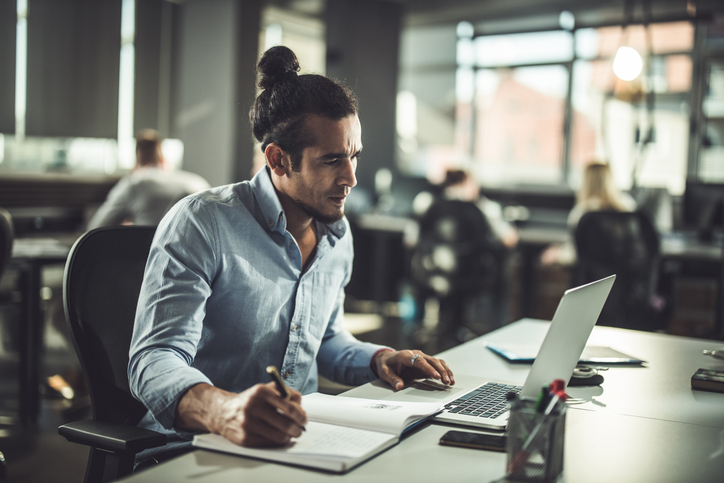 An investor researching alternative investments.