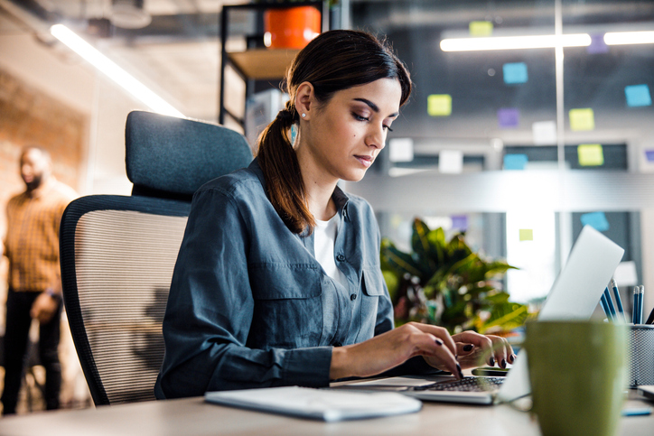 An investor researching sustainable investment strategies.