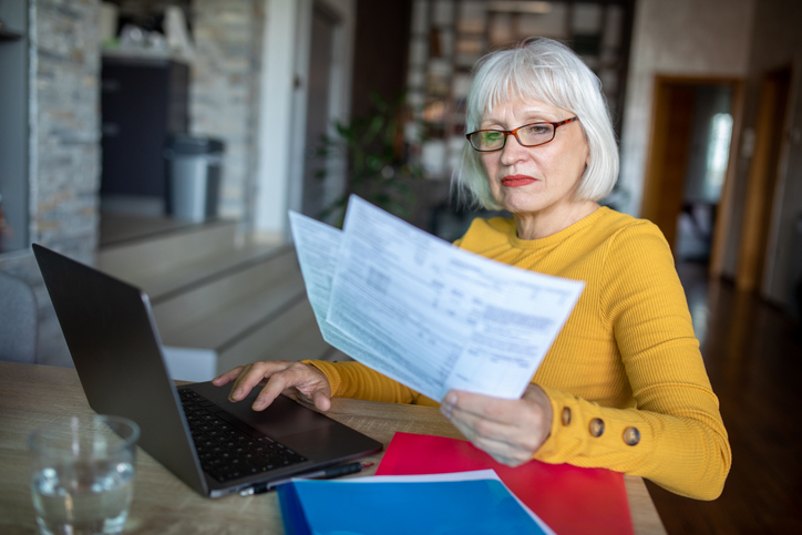 A senior reviewing her estate plan in North Dakota.