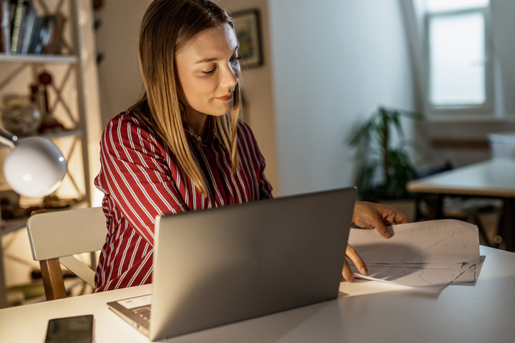An investor rebalancing her portfolio.