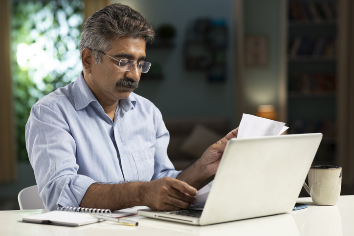A man making updates to his estate plan.
