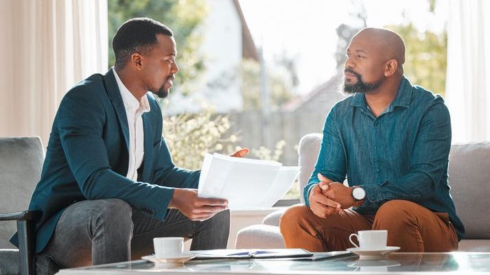 A financial advisor meets with a potential client to discuss his needs and where the advisor may be able to help.