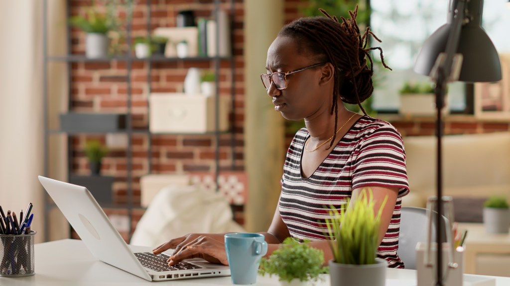 A woman researching how long probate can take in Pennsylvania.