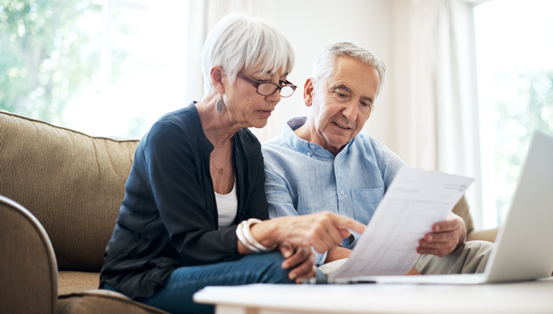 A couple reviewing next of kin laws.