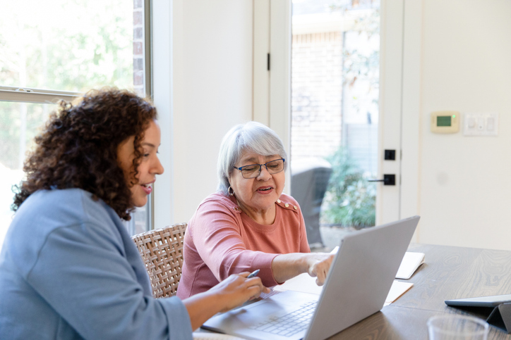 A mother and daughter discuss a trust.