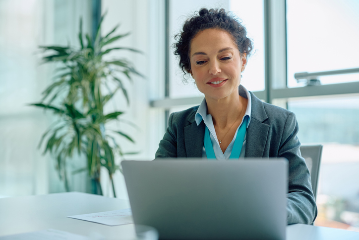 An investor reviewing her portfolio.