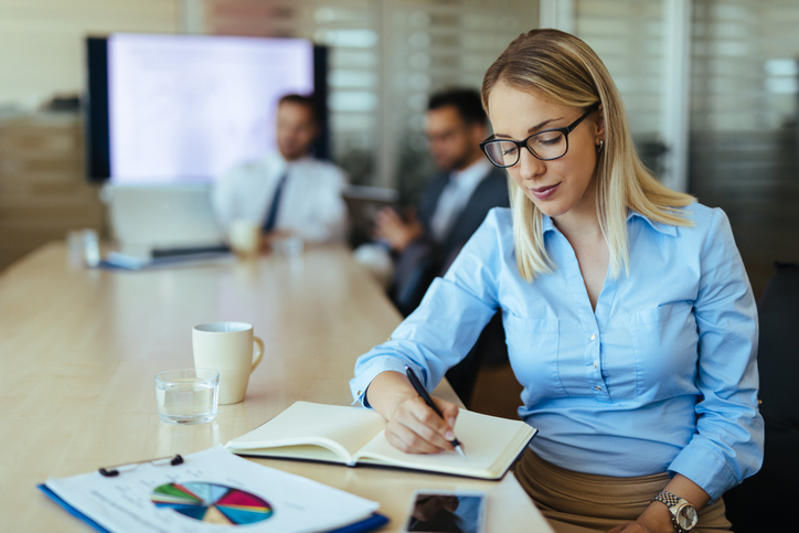 A financial advisor determining what values a wealth management firm.
