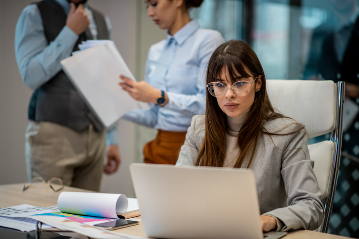 An investor reviews her portfolio.