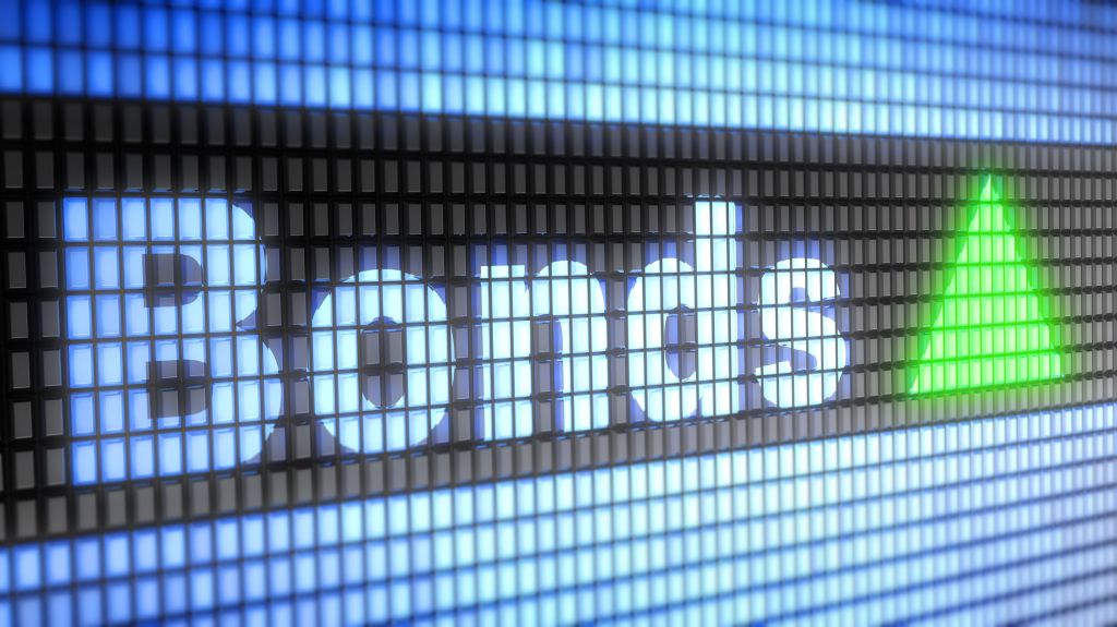 A close-up image of a screen displaying the word "Bonds."